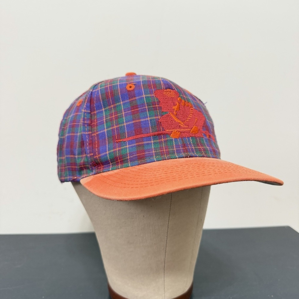 Vintage Tennessee Vols Volunteers Hat Cap 90's Snapback Football Plaid Statesman